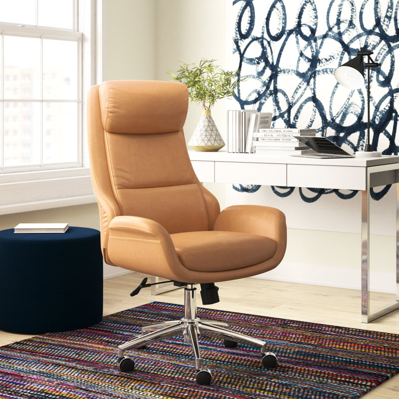 Corrigan Studio® Harkness Faux Leather Executive Chair & Reviews | Wayfair